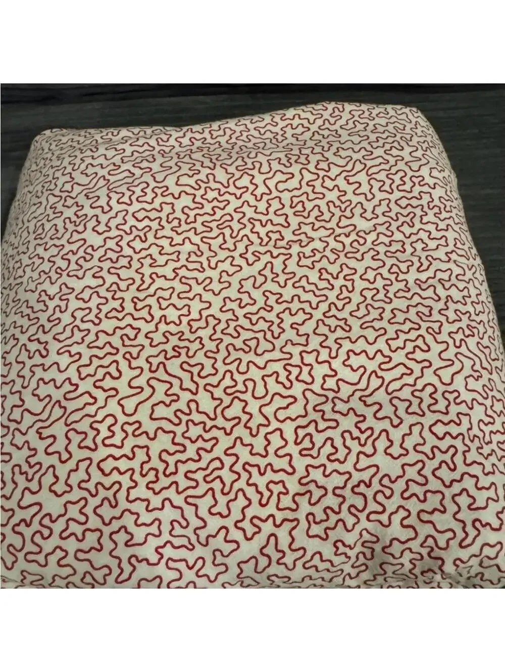 IKEA Alvine Korall‎ Duvet Cover Red Wht Vintage Scandi Squiggle Print 18473